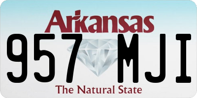 AR license plate 957MJI
