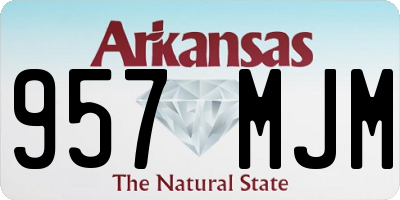 AR license plate 957MJM