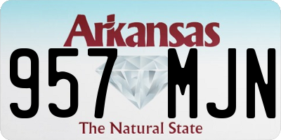 AR license plate 957MJN