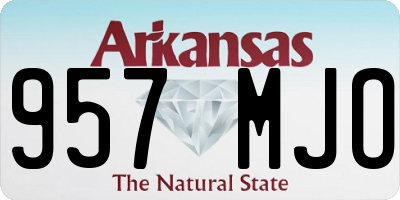 AR license plate 957MJO