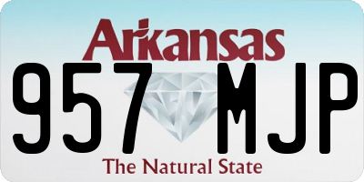 AR license plate 957MJP