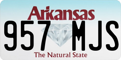 AR license plate 957MJS
