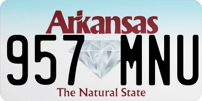 AR license plate 957MNU