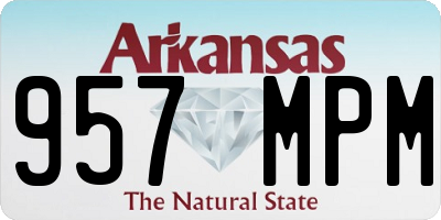 AR license plate 957MPM