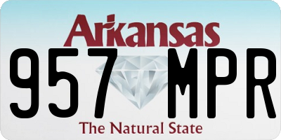 AR license plate 957MPR