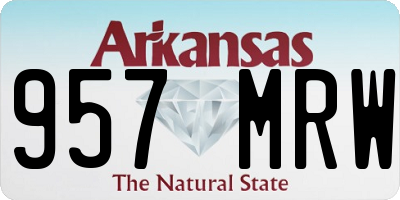 AR license plate 957MRW