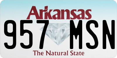 AR license plate 957MSN