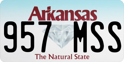 AR license plate 957MSS