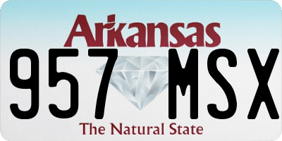 AR license plate 957MSX