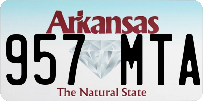 AR license plate 957MTA