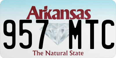 AR license plate 957MTC