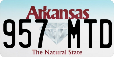AR license plate 957MTD
