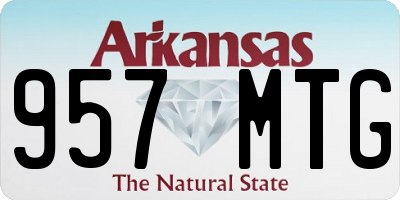 AR license plate 957MTG