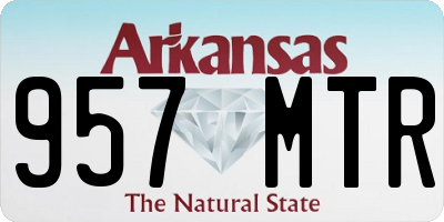 AR license plate 957MTR