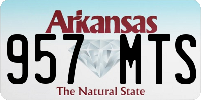 AR license plate 957MTS