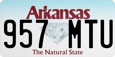 AR license plate 957MTU