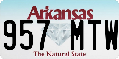 AR license plate 957MTW