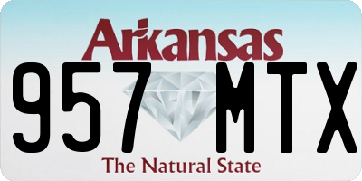 AR license plate 957MTX