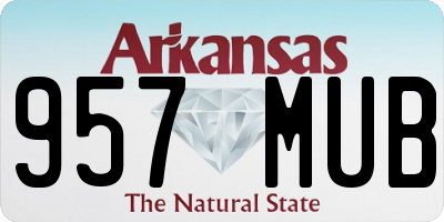 AR license plate 957MUB