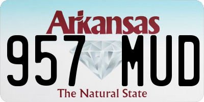 AR license plate 957MUD