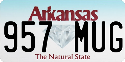 AR license plate 957MUG