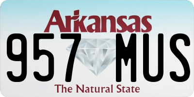 AR license plate 957MUS