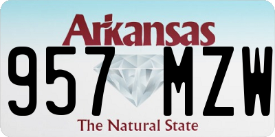 AR license plate 957MZW