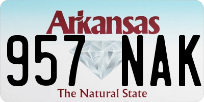 AR license plate 957NAK