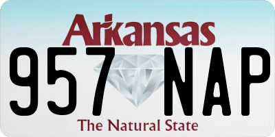 AR license plate 957NAP