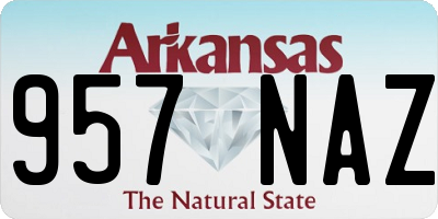 AR license plate 957NAZ