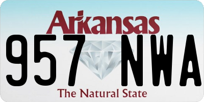 AR license plate 957NWA