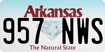 AR license plate 957NWS