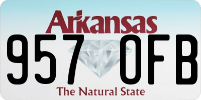 AR license plate 957OFB