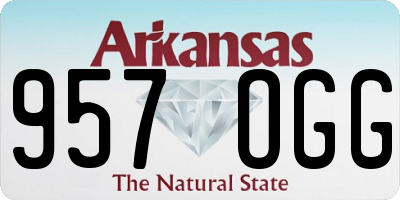 AR license plate 957OGG