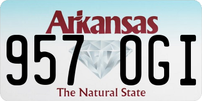 AR license plate 957OGI