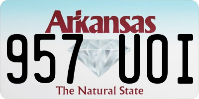 AR license plate 957UOI