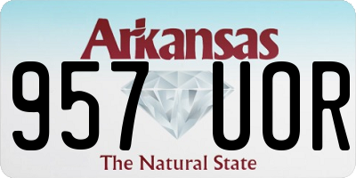 AR license plate 957UOR