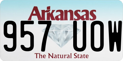 AR license plate 957UOW