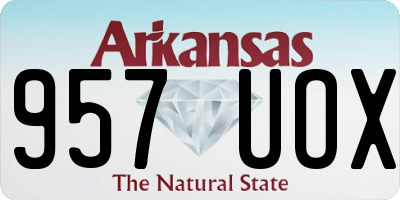 AR license plate 957UOX