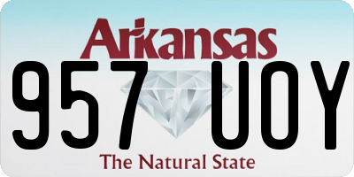 AR license plate 957UOY