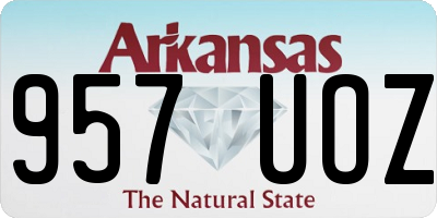 AR license plate 957UOZ