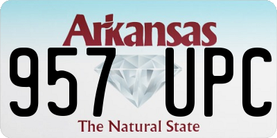 AR license plate 957UPC
