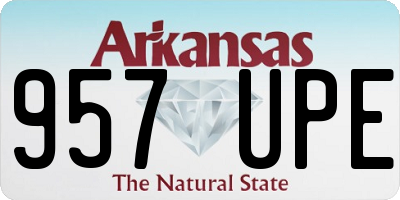 AR license plate 957UPE