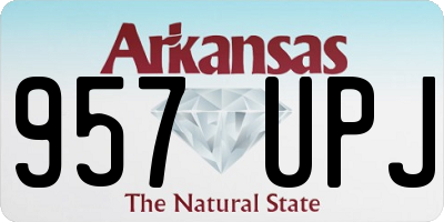 AR license plate 957UPJ