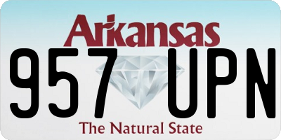 AR license plate 957UPN