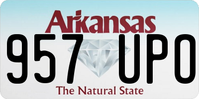 AR license plate 957UPO