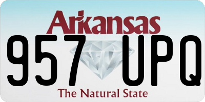 AR license plate 957UPQ