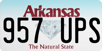 AR license plate 957UPS