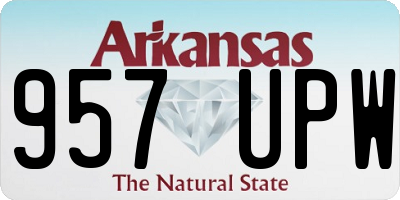 AR license plate 957UPW