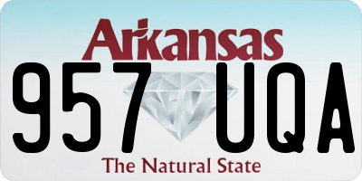 AR license plate 957UQA